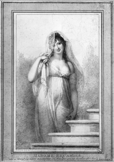 Madame Recamier, engraved by Antoine or Anthony Cardon, 1804 by Richard Cosway